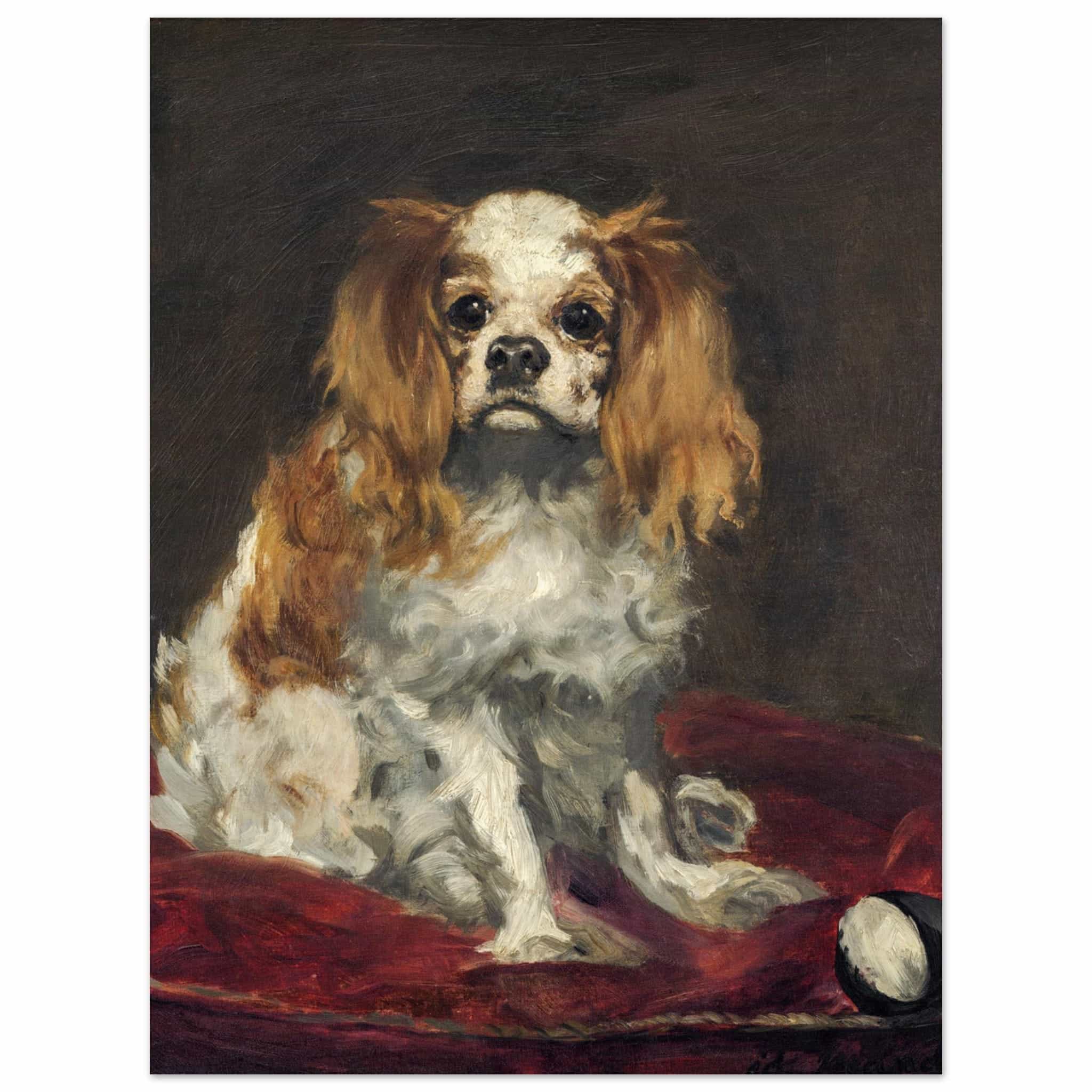 Artfulprints Poster Edouard Manet - A King Charles Spaniel  - 30x40 cm - Bruin