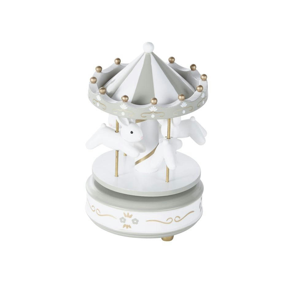 BULLE - Boîte à musique carrousel lapins