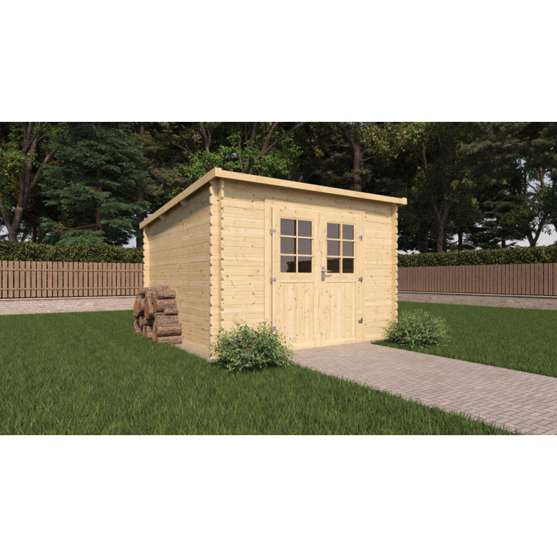 Abri de jardin en bois Vallo Modern 28 mm 3,08 x 3,02 m CERLAND