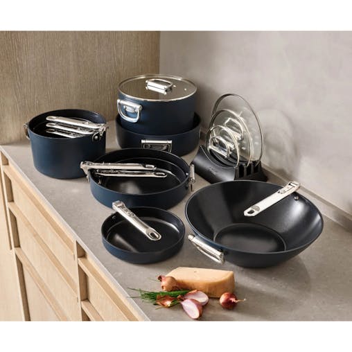 Joseph Joseph Space Folding Handle Non-stick 6 Piece Cookware Set | Suits Induction