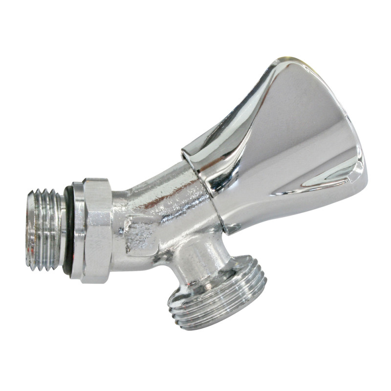 Robinet orientable auto-étanche à clapet pour machine à laver M 1/2