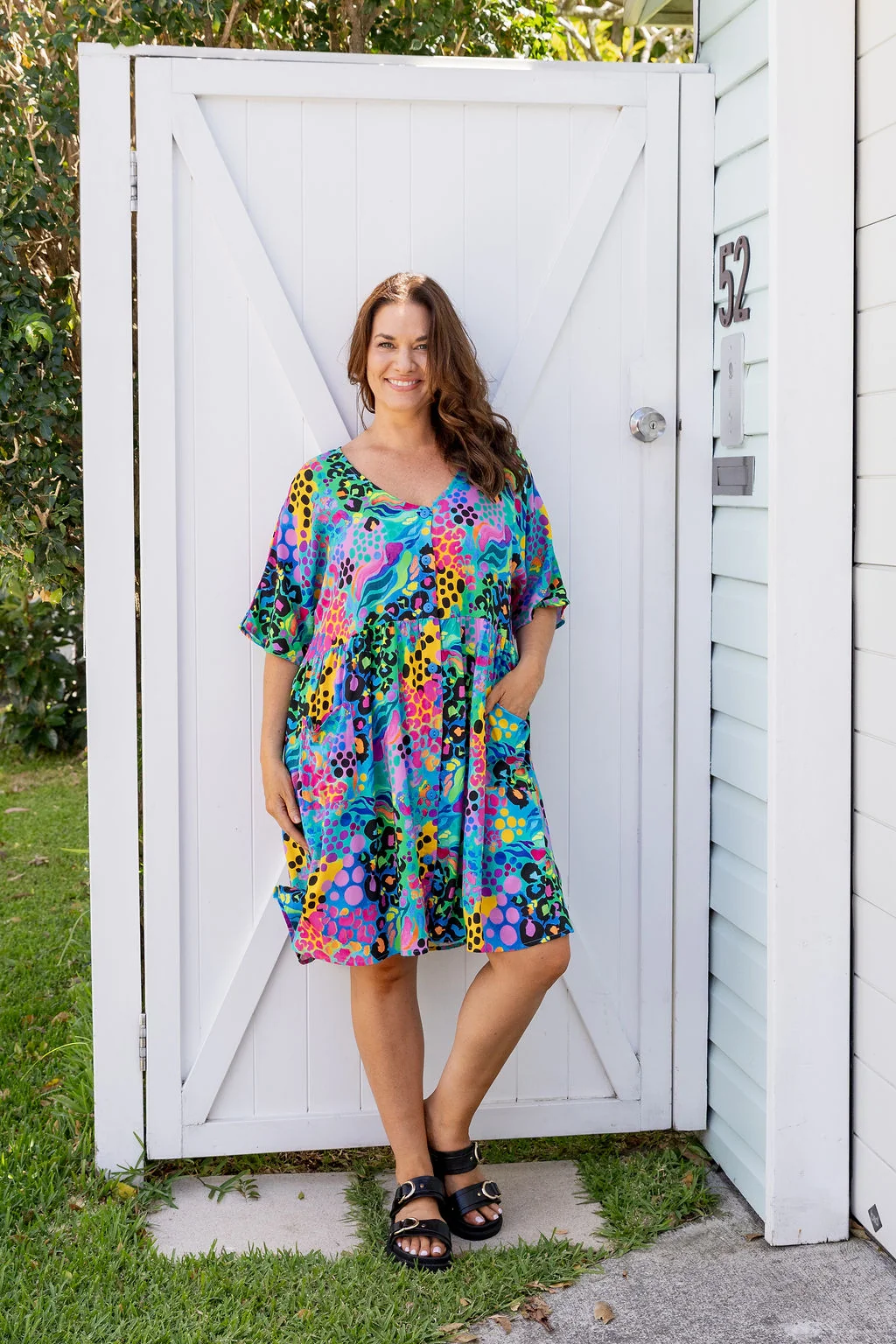 Disco Dress in Electric Leopard by Kasey Rainbow