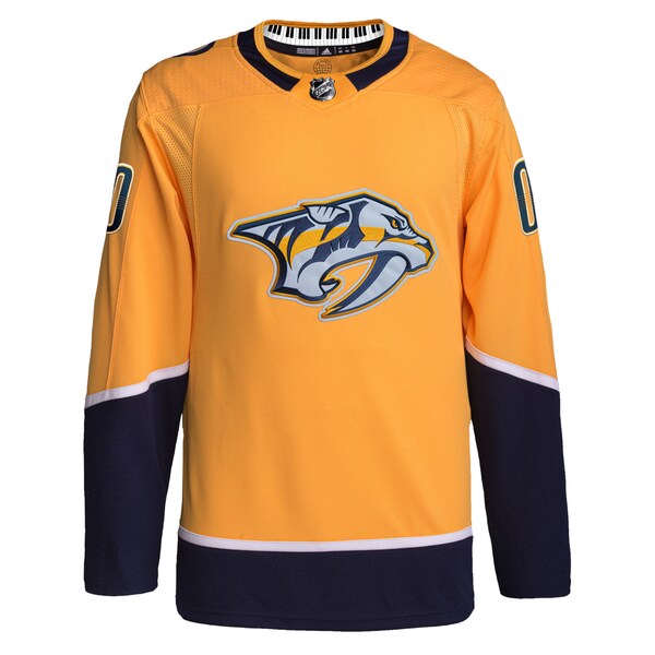 Nashville Predators adidas  Home  Primegreen Authentic Custom Jersey - Gold