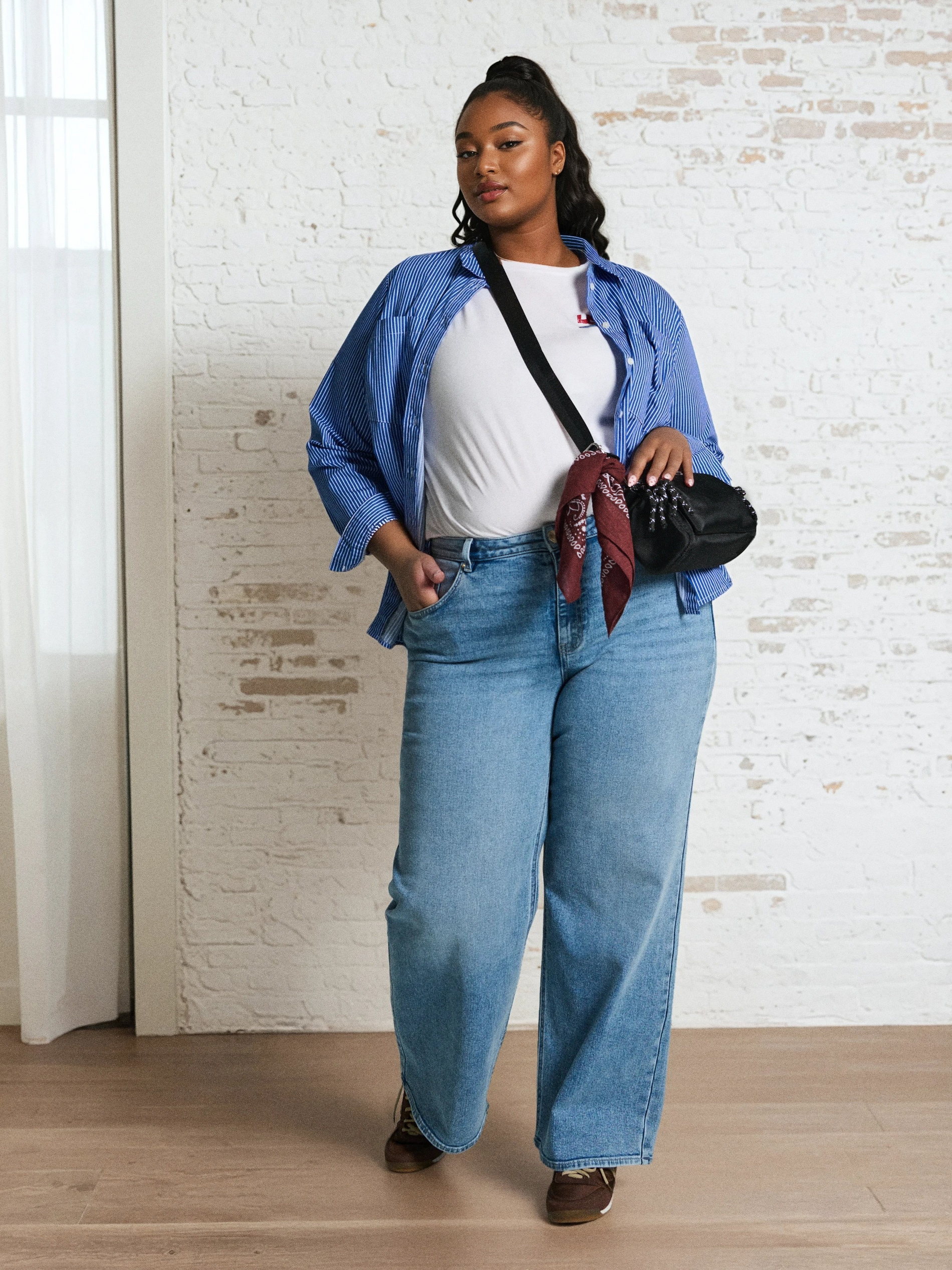 Jeansy wide leg Plus Size