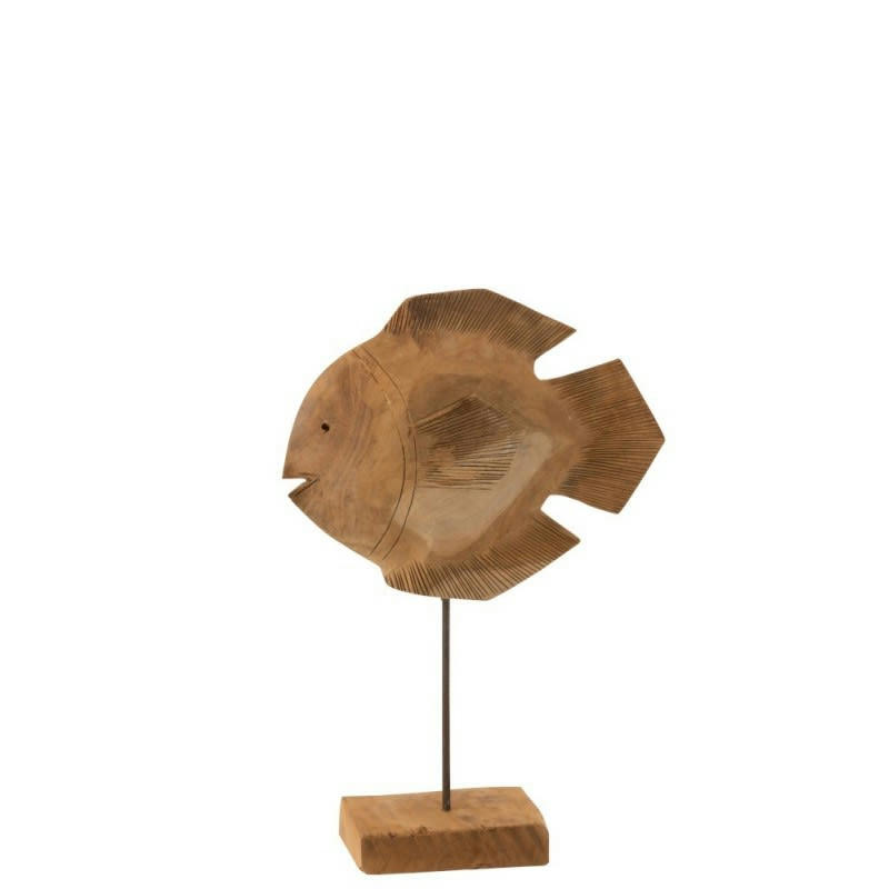 POISSON - Poisson sur pied tek naturel H50cm
