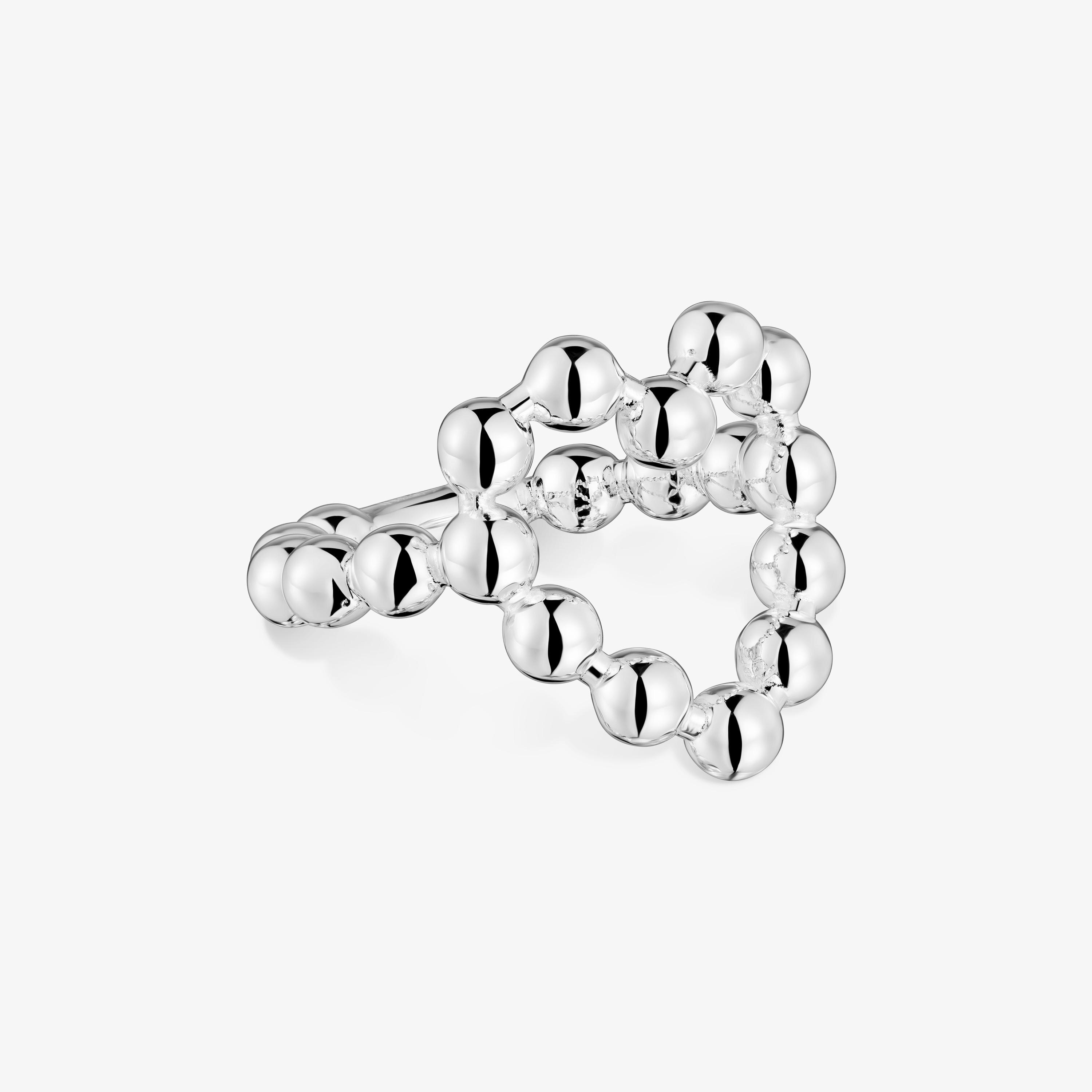 Anillo grande de plata corazón Sugar Party