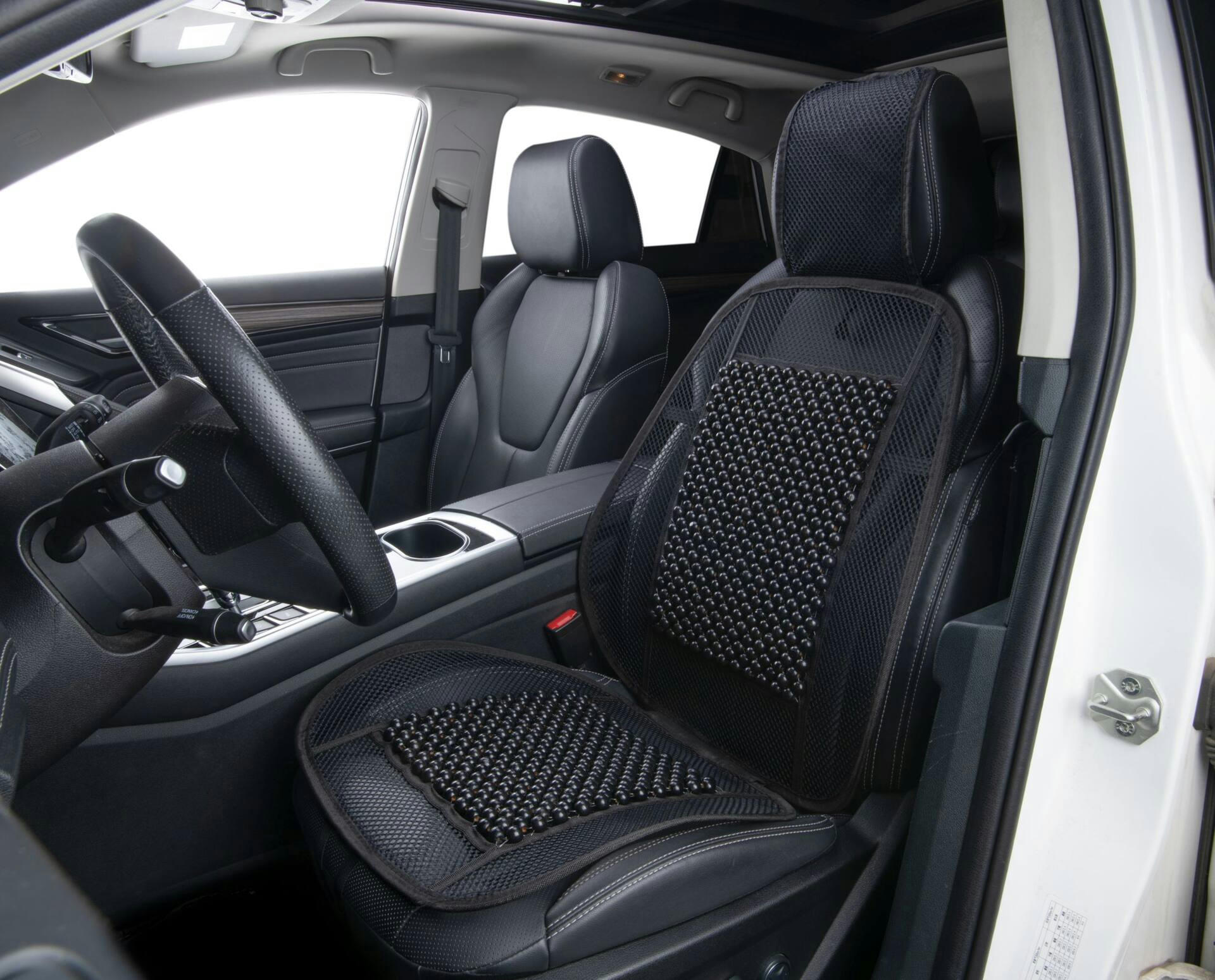 AutoTrends Black Beaded Seat Cushion
