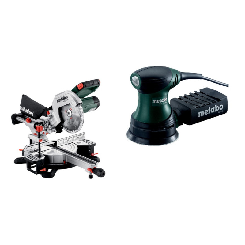 Pack scie à onglet et ponceuse excentrique électrique METABO