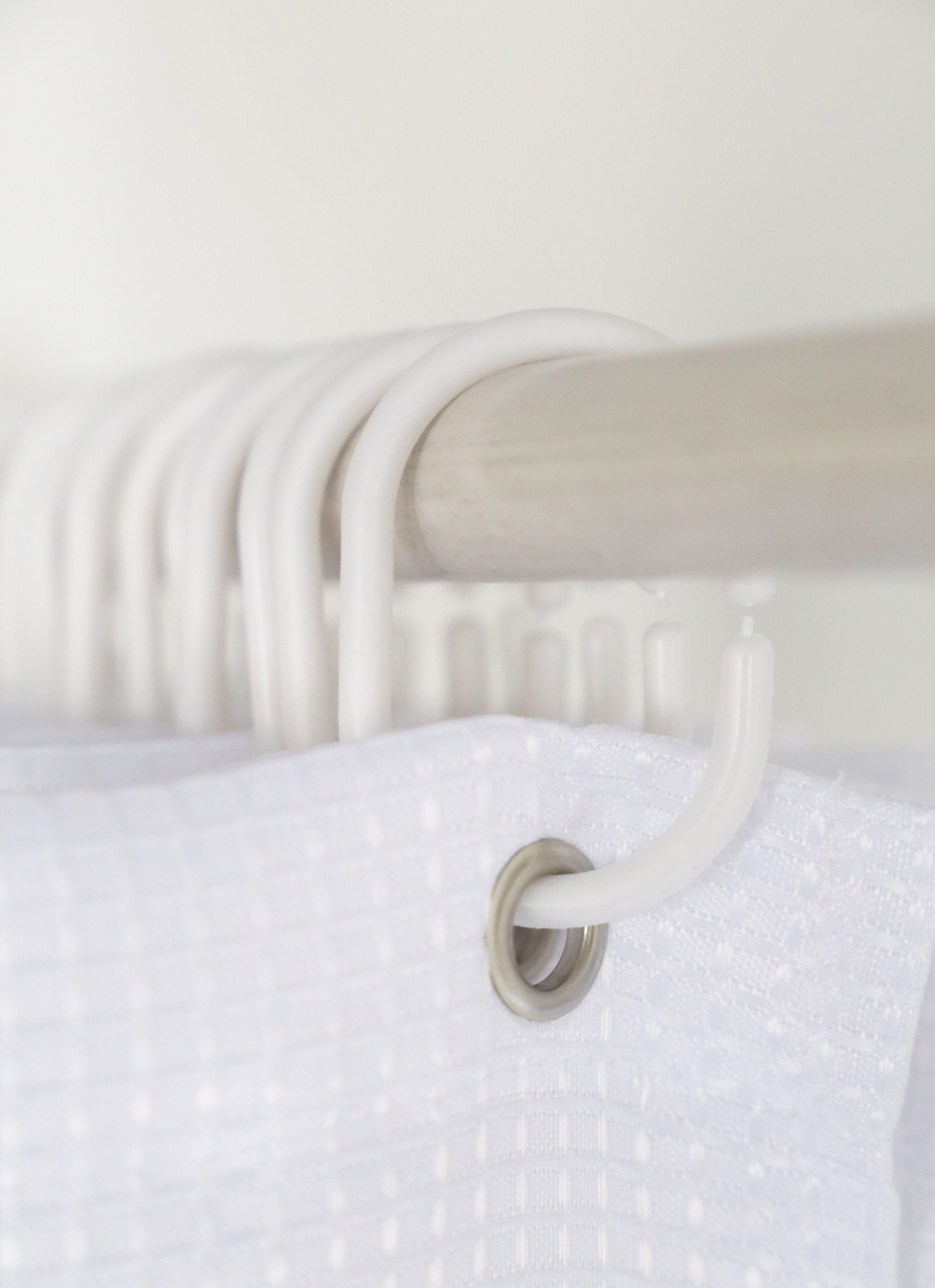 RIDEAU DE DOUCHE GAUFRÉ BRUXELLES BLANC