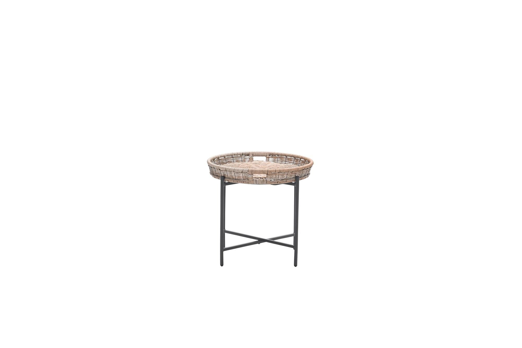 Benidorm bijzettafel - diameter 60xH50 cm - c.black - natural