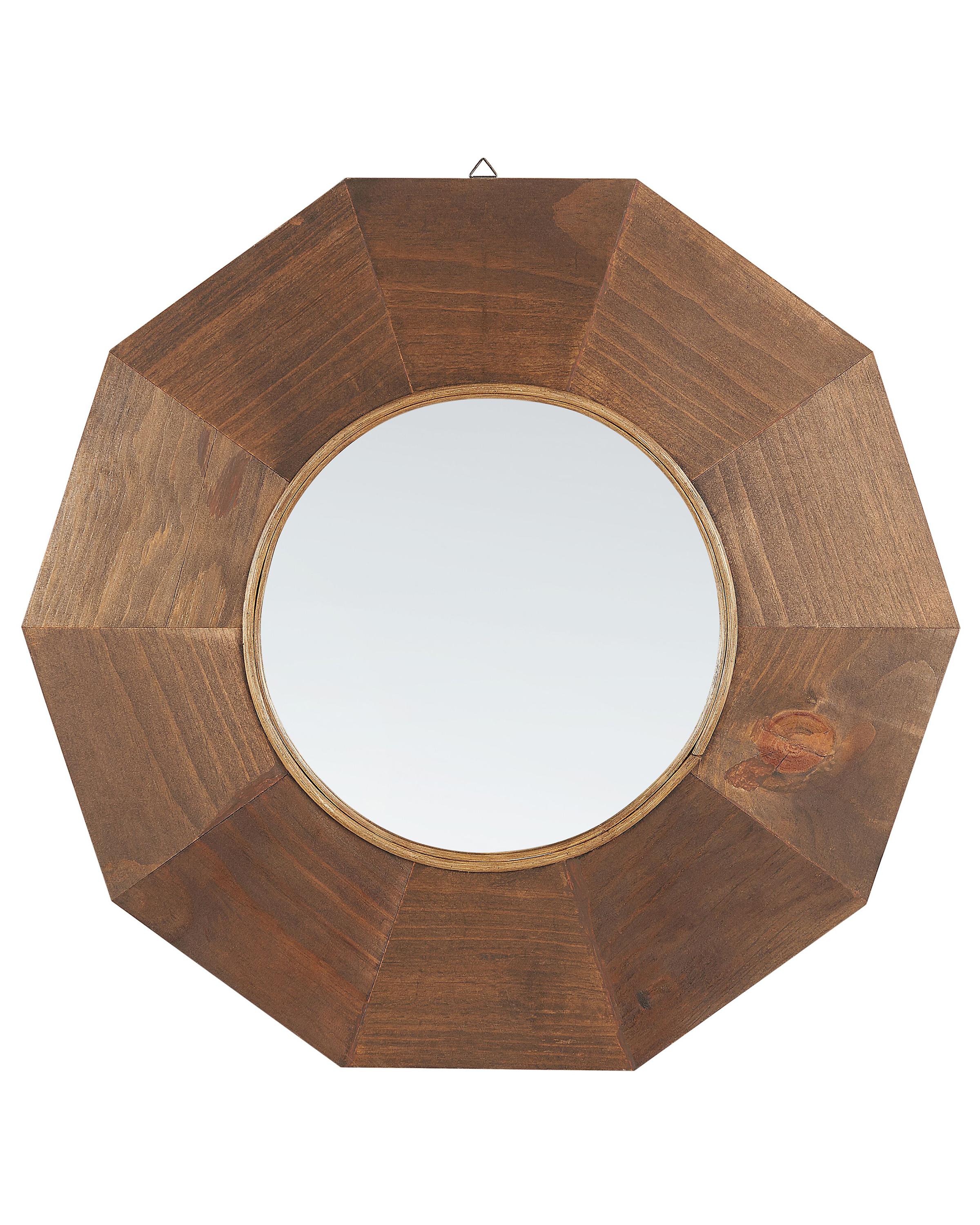 Wall Mirror ASEM 60 cm 60 cm Poplar Wood Brown