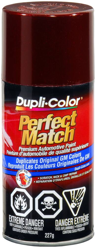 Dupli-Color Perfect Match Premium Acrylic Lacquer Automotive Aerosol Spray Paint, Dark Garnet Red Metallic (76, WA 9154), 227-g