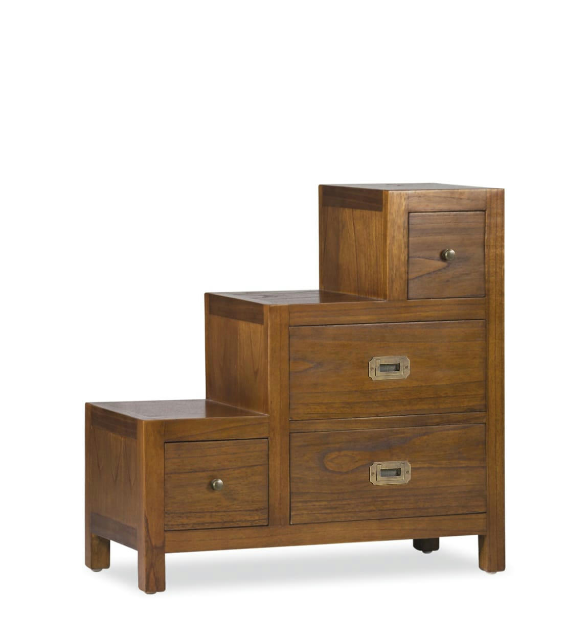 STAR - Table de chevet escalier en bois marron L70