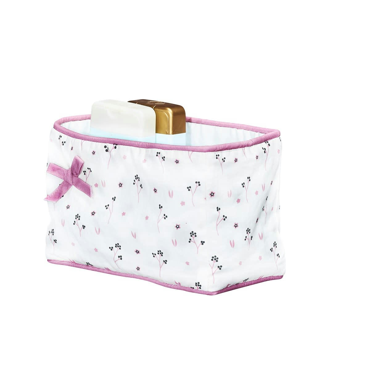 CHAPAILLETTES - Paniere tissu en coton blanc