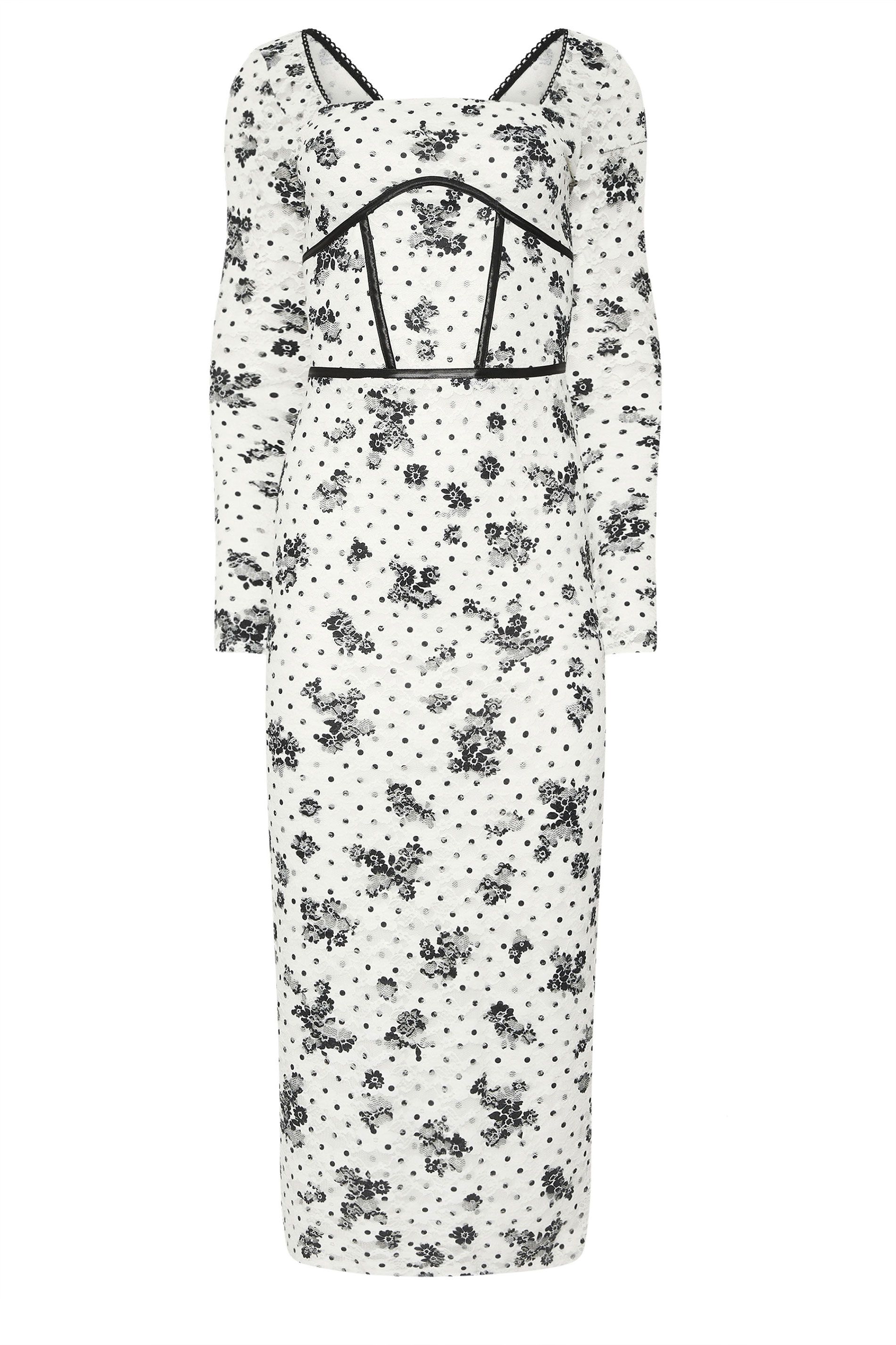 Star by Julien Macdonald Floral Lace Corset Midi Dress