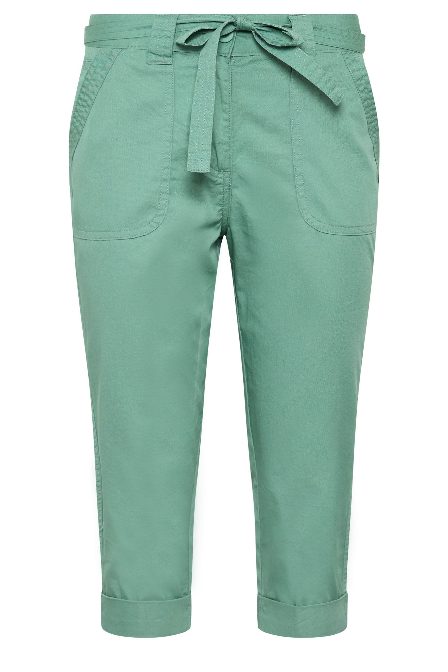 M&Co Cotton Poplin Cropped Trousers