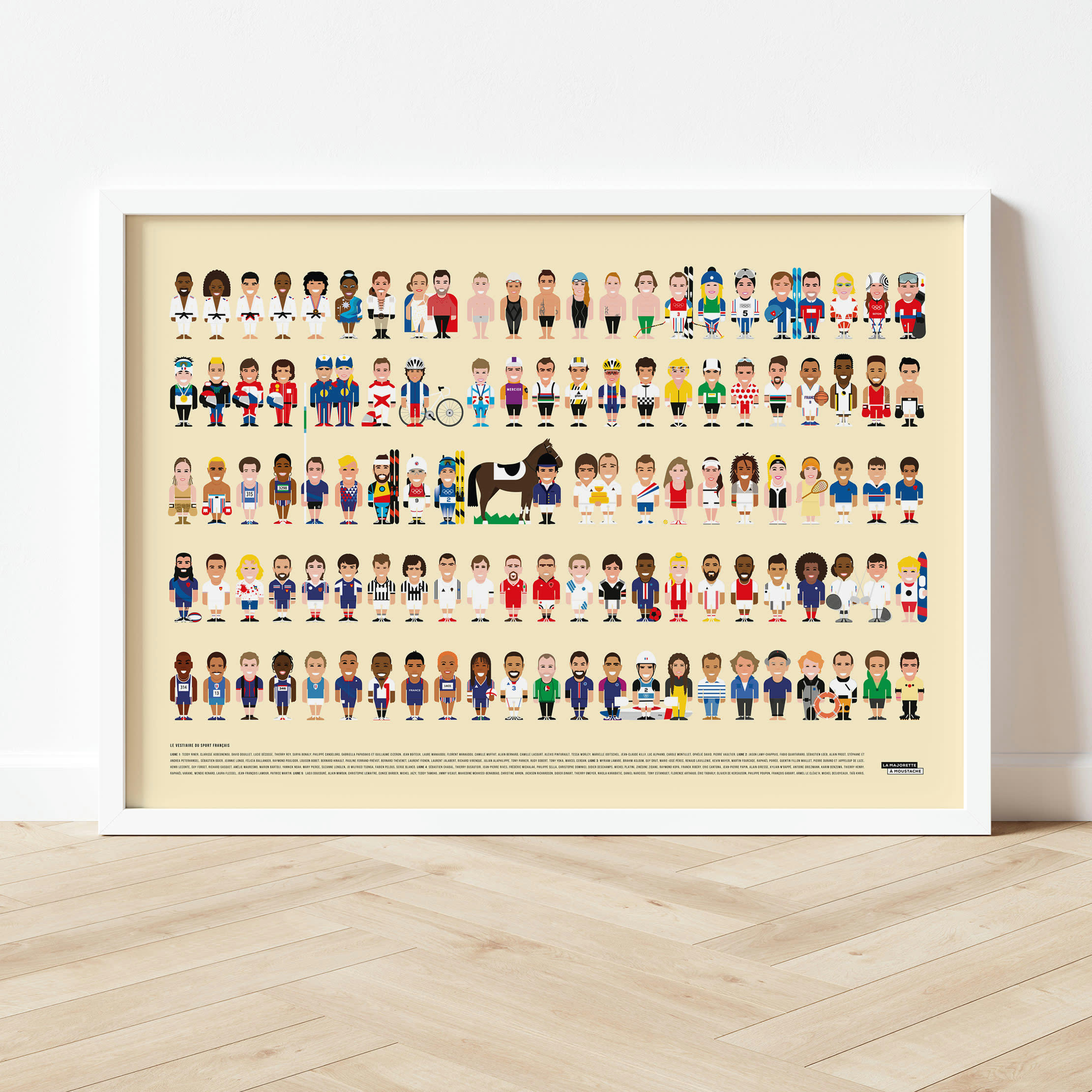 - Affiche d'art Vestiaire du sport français 50 X 70 cm