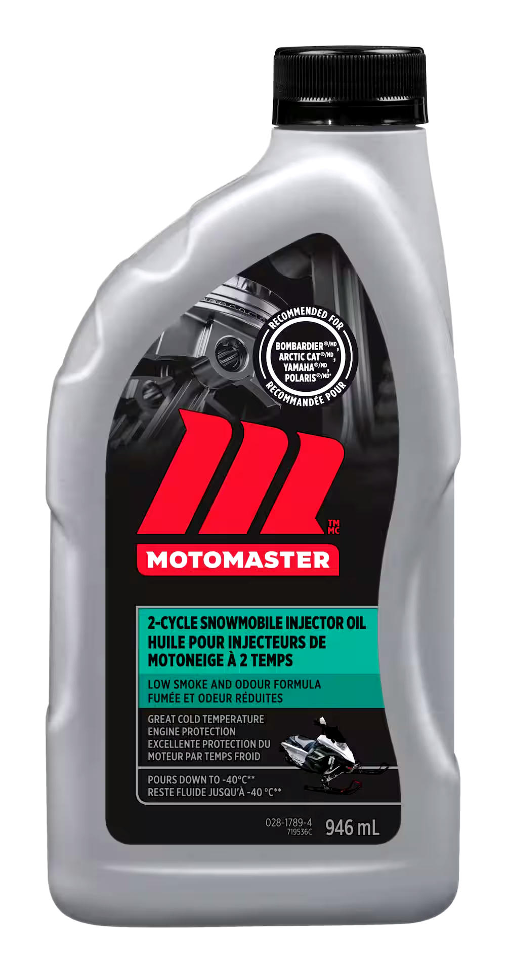 MotoMaster 2-Stroke Snowmobile Injector Oil, 946-mL