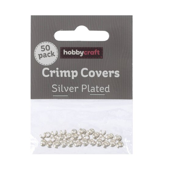Silver Plated Crimp Covers 50 Pack