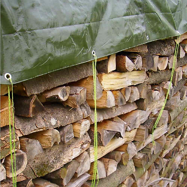 Bâche de Protection 10x12m, Verte, étanche, 210g/m