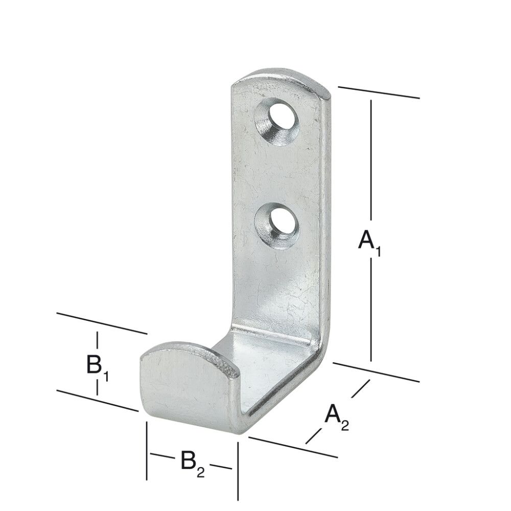 VEGGKROK VORMANN 36X49MM GALVANISERT