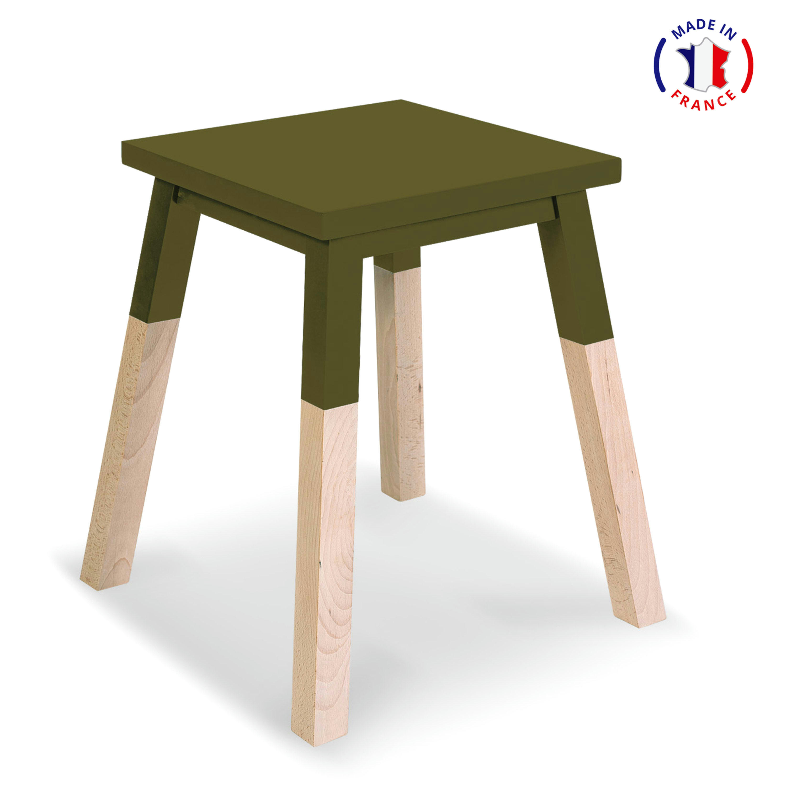 EGEE - 2 tabourets laqués en frêne, assise 35 cm