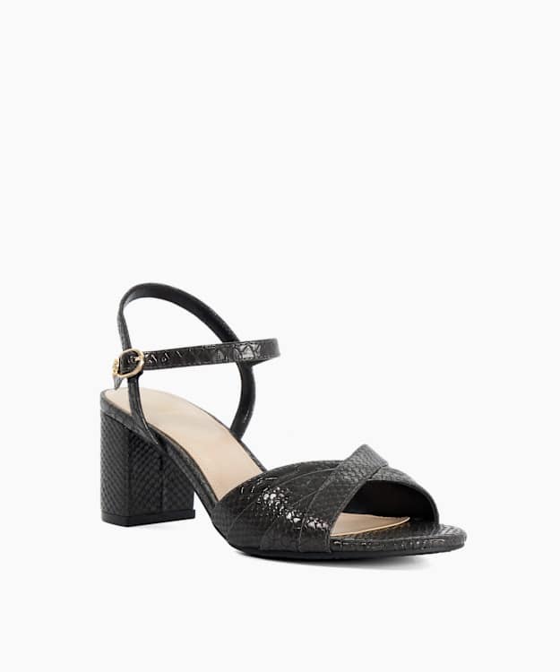 Mallorca Grey - Block Heel Open Toe Sandals