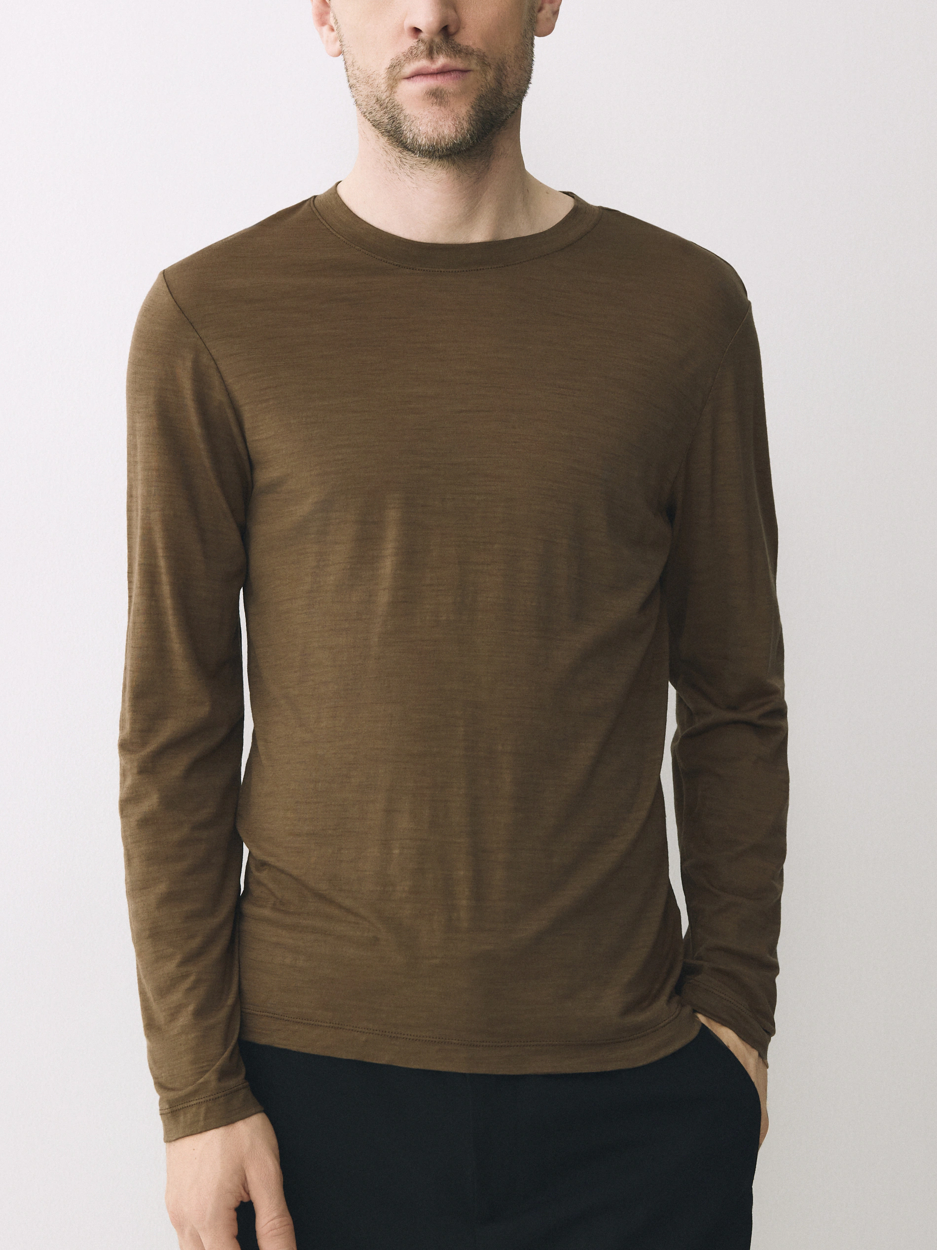 Longsleeve z wełny merino