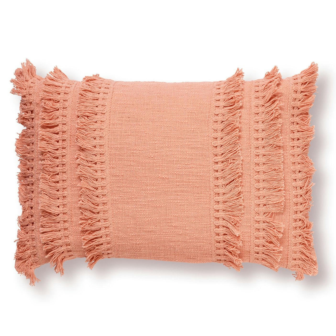 FARA - Coussin - rose en coton 40x60 cm uni