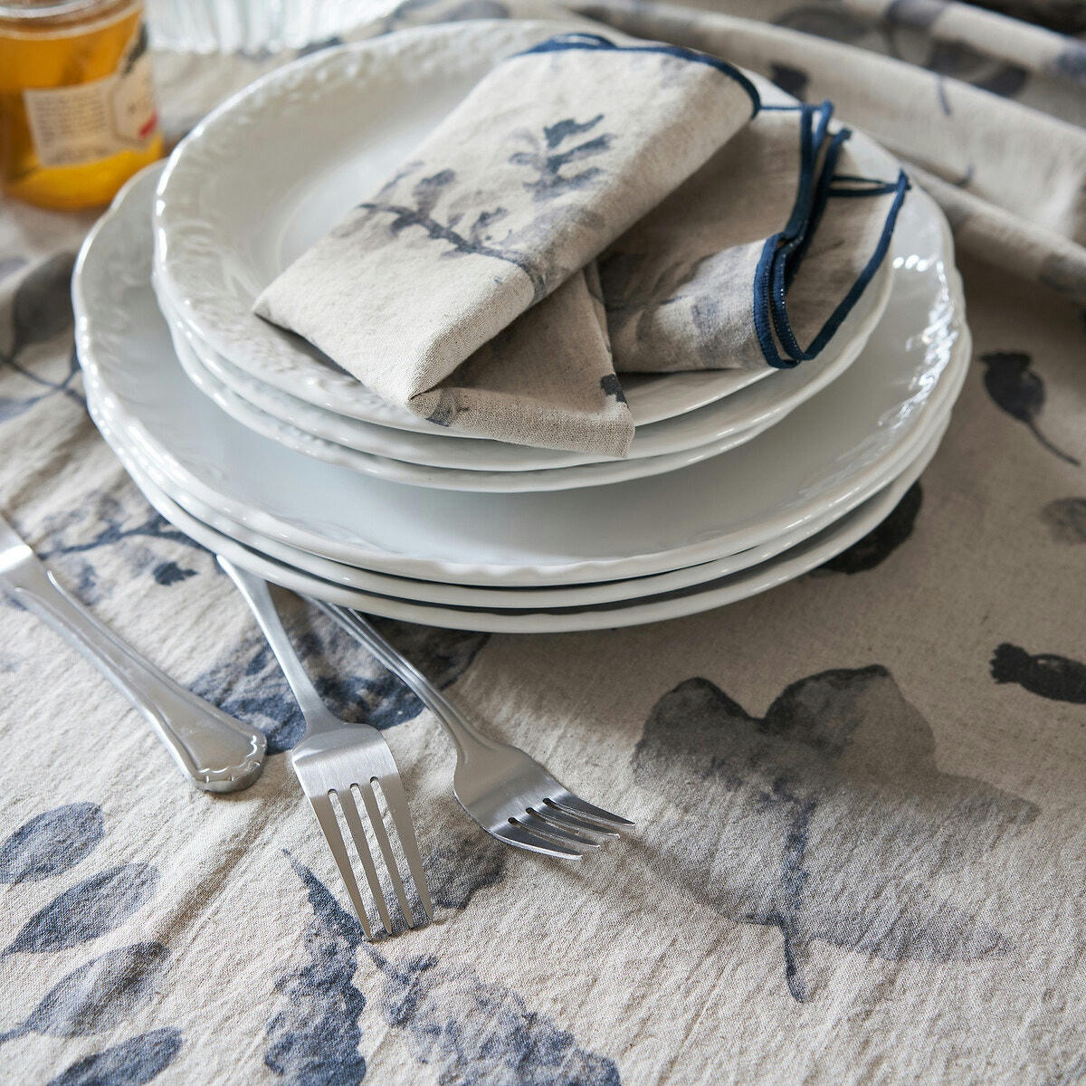 Nappe métis lin/coton lavé Automne