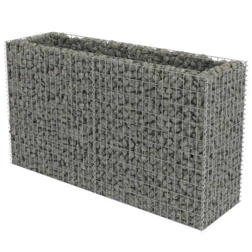 NNEVL Gabion Raised Bed Galvanised Steel 180x50x100 cm