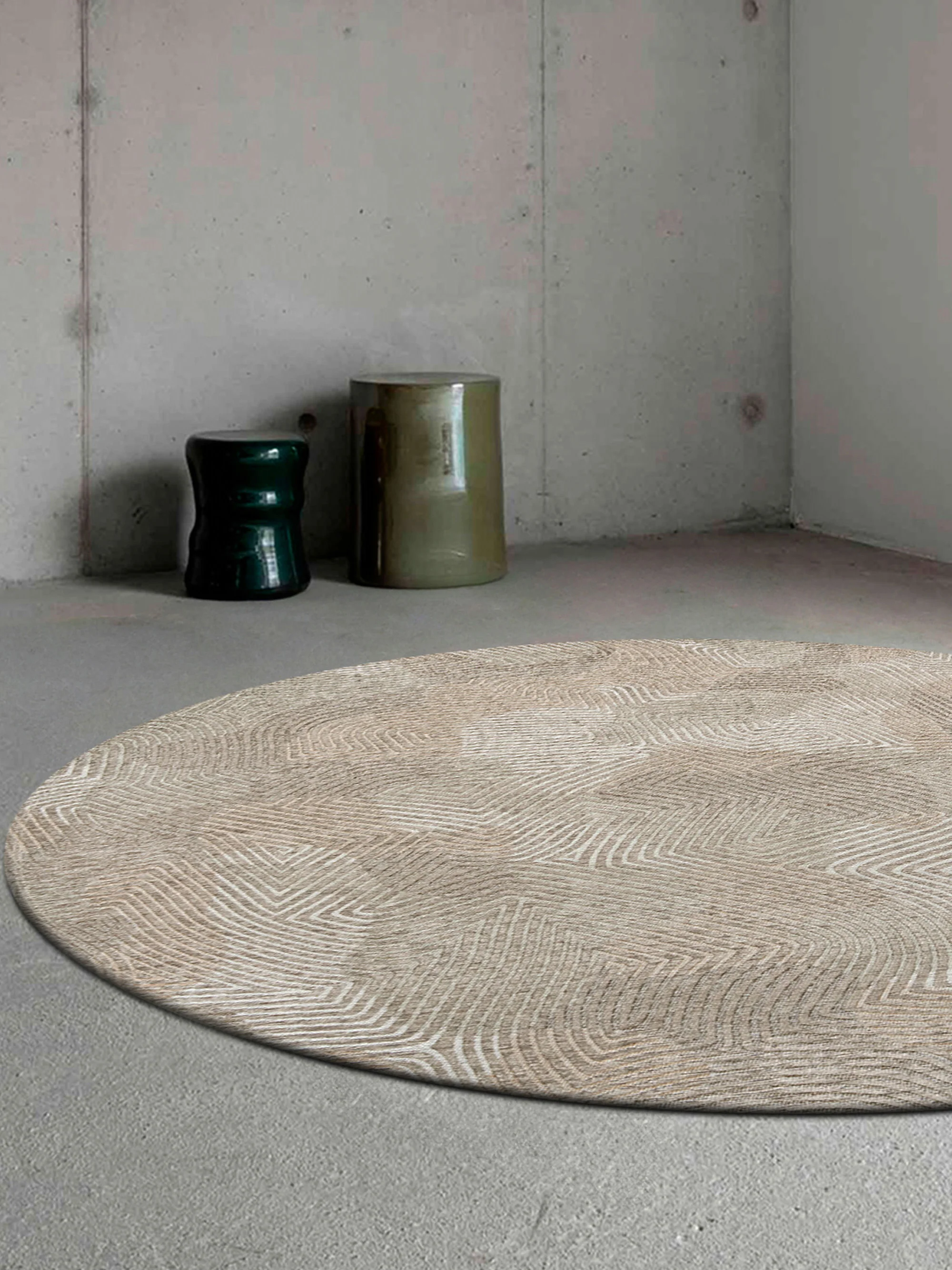 Waschbarer runder Indoor & Outdoor-Teppich Coral