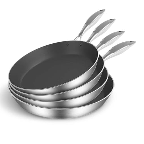 SOGA 4X Stainless Steel Fry Pan Induction Non-Stick Skillet