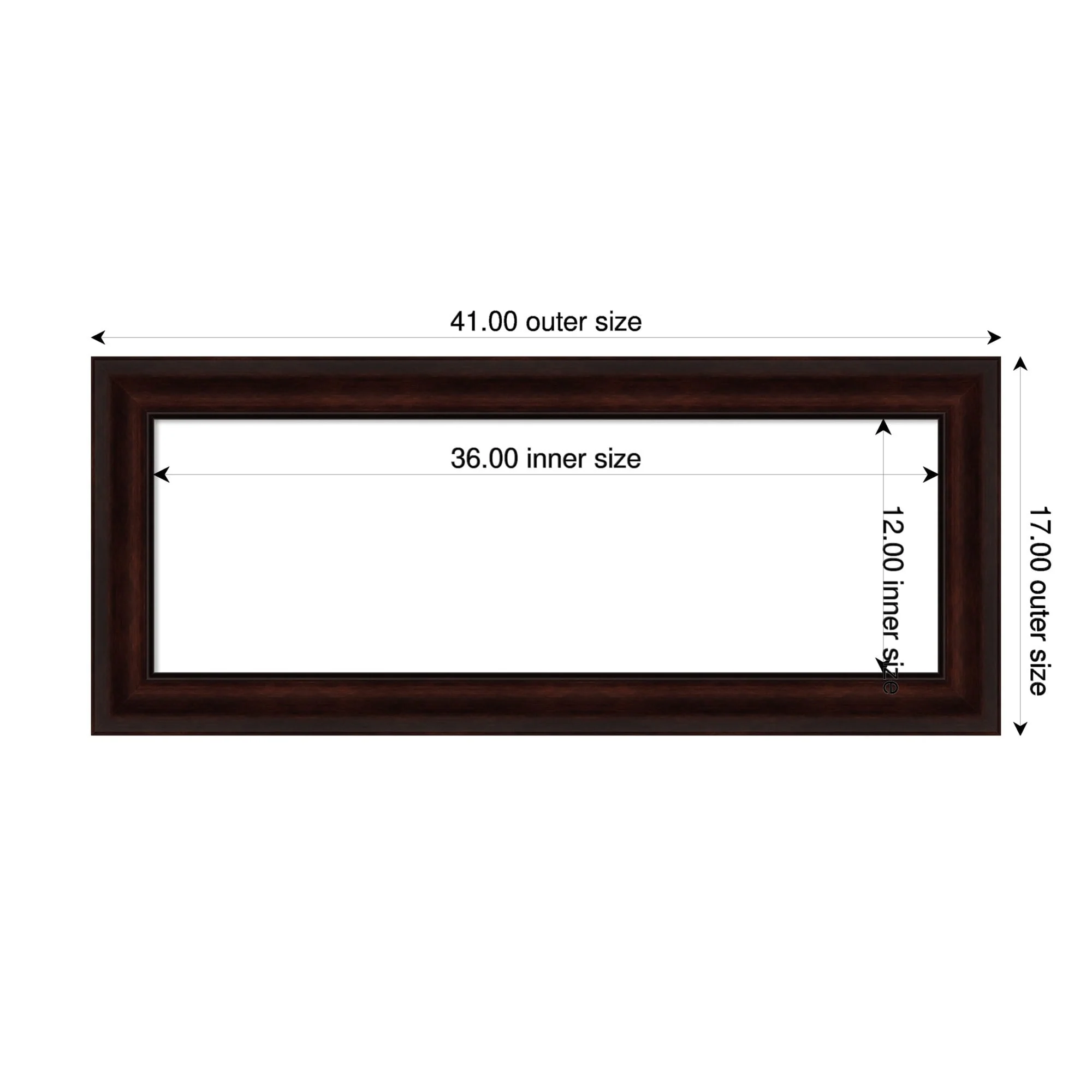 Amanti Art Coffee Bean Brown Framed Dry Erase Magnetic Board