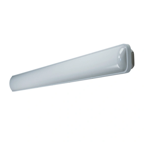 Feuchtraumleuchte, Polycarbonat, LxBxH: 59x8,6x6,6 cm, kaltweiß, grau