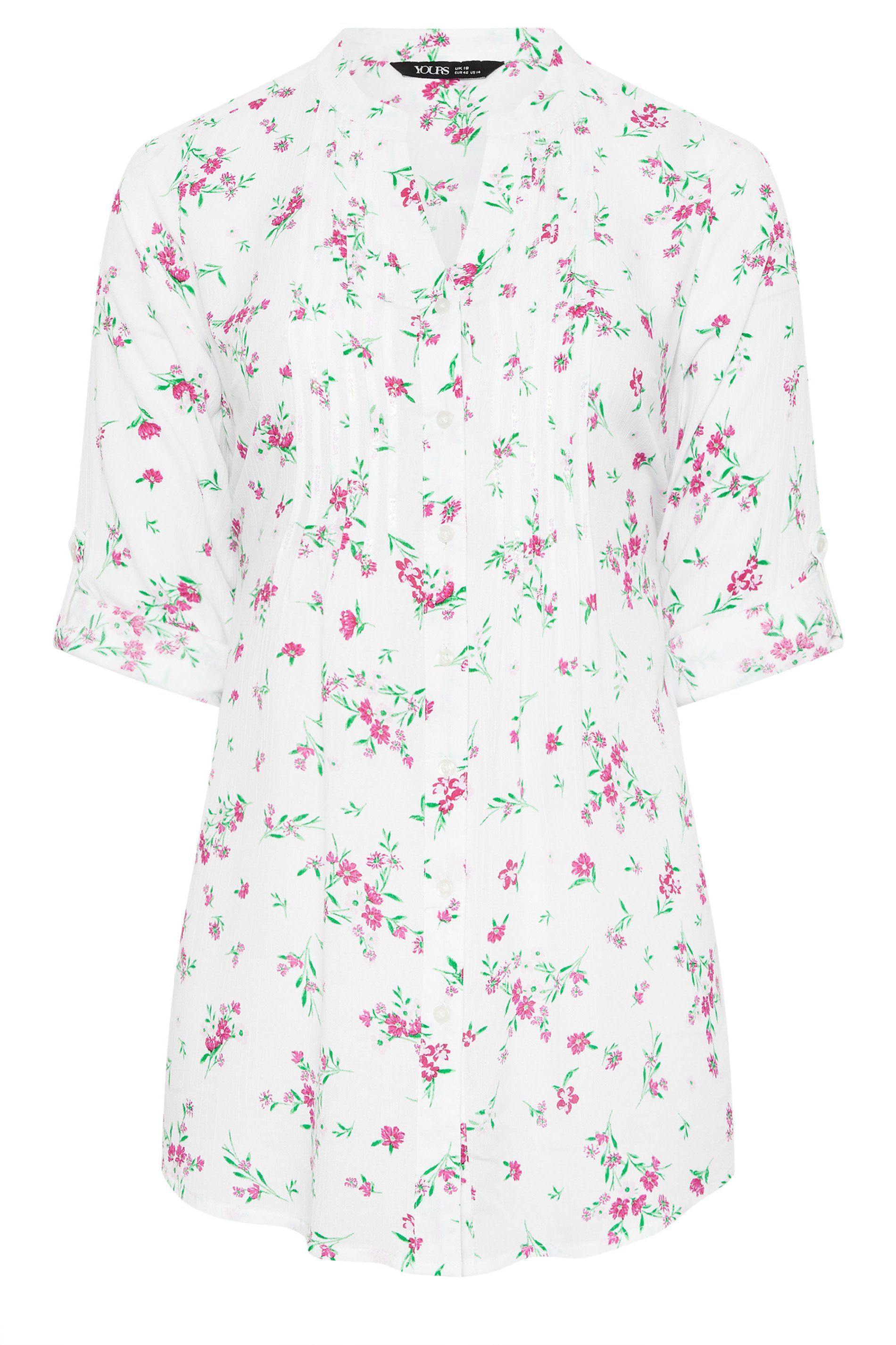 Yours Floral Pintuck Blouse