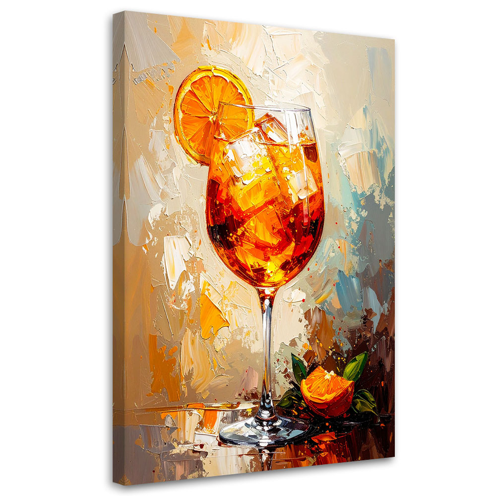 Obraz do kuchni baru jadalni, Aperol Koktajl Owoce 20x30