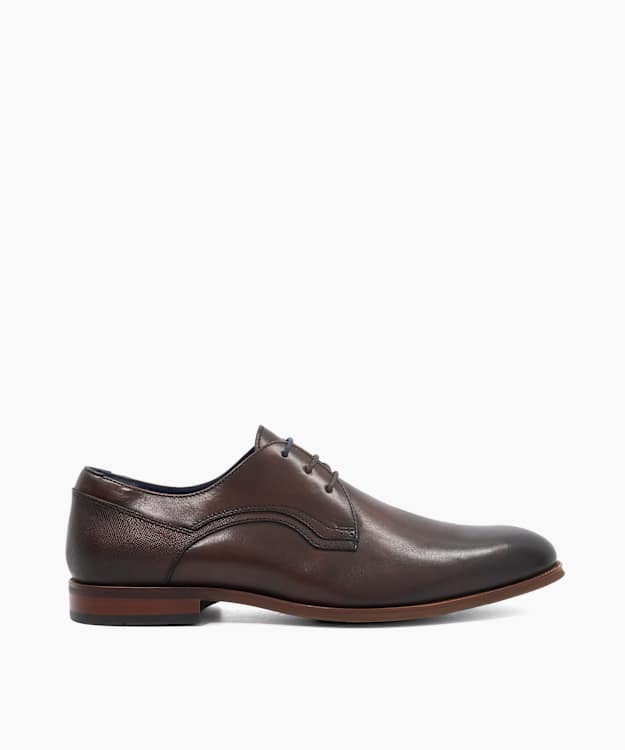 Stenton Brown - Leather Lace-Up Shoes