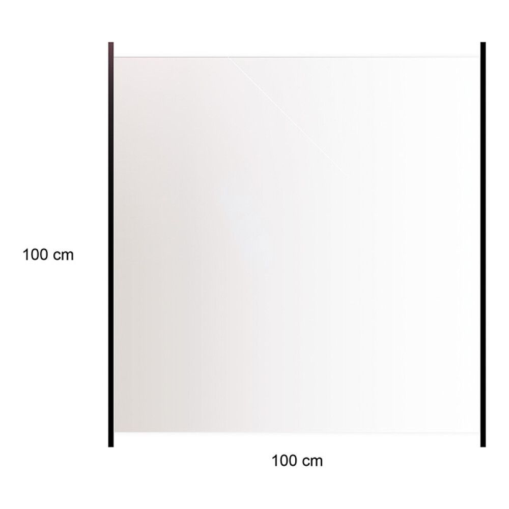 GLASSGJERDE HORTUS KLARGLASS MED ALUMINIUMSKINNE 1000X1000MM