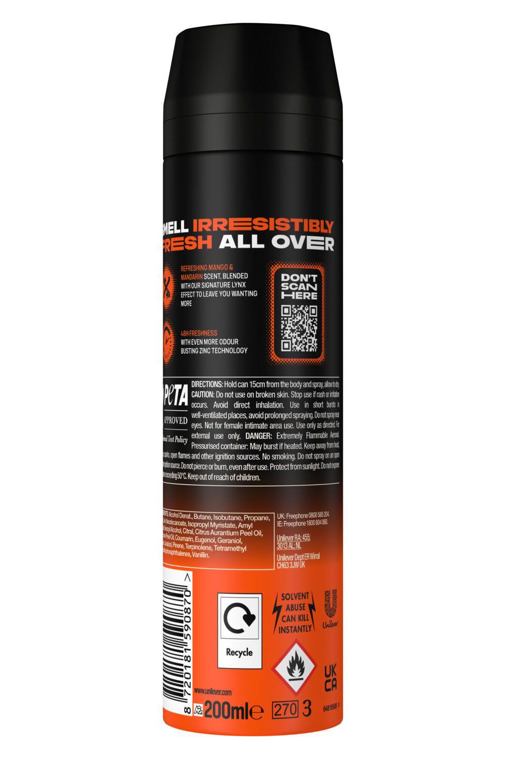 Lynx Sunset Fresh XL 48Hr HD Fragrance Body Spray Deodorant, 200ml
