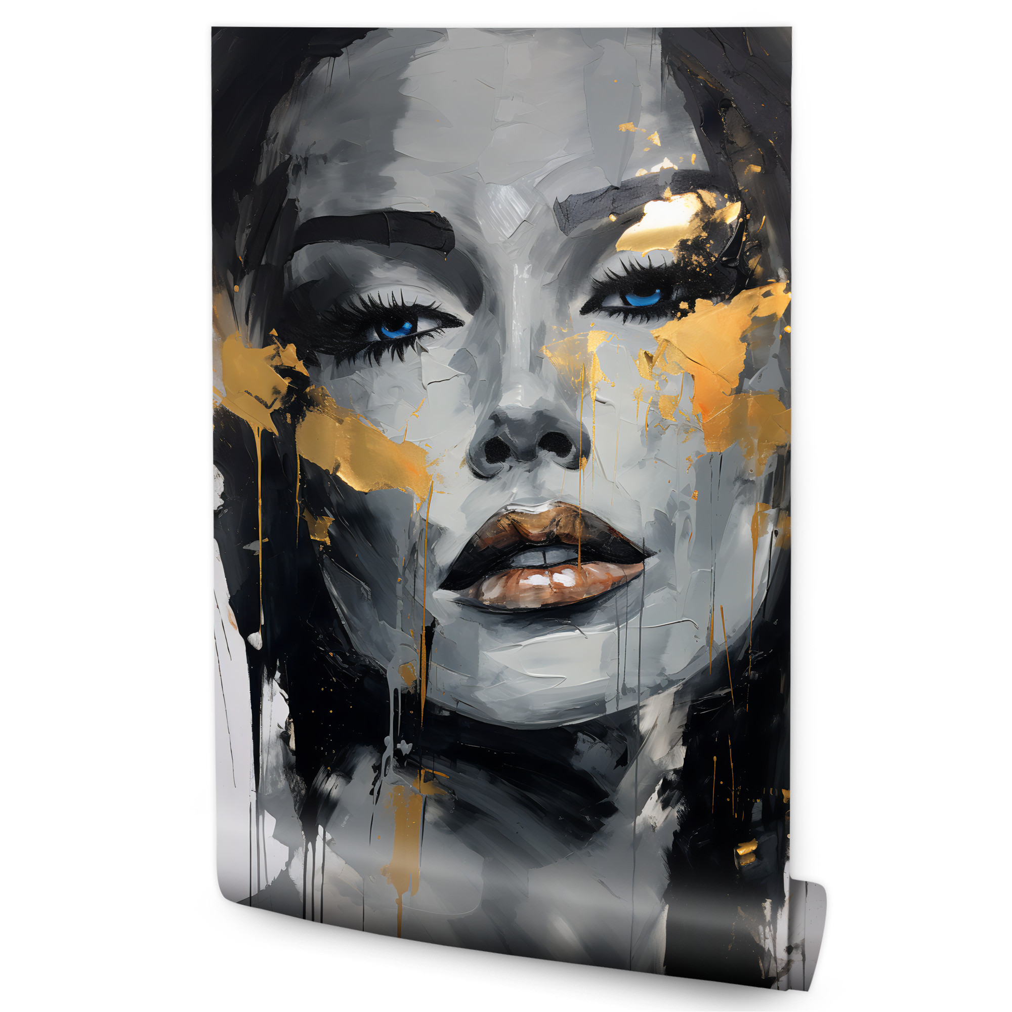 Fototapeta Portret Kobiety O Błękitnych Oczach 100x150cm