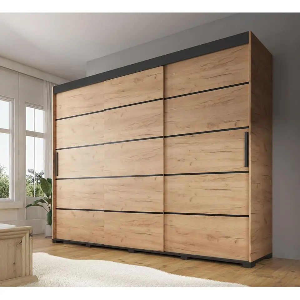 Meubella - Kledingkast Crown - Eiken - 250 cm