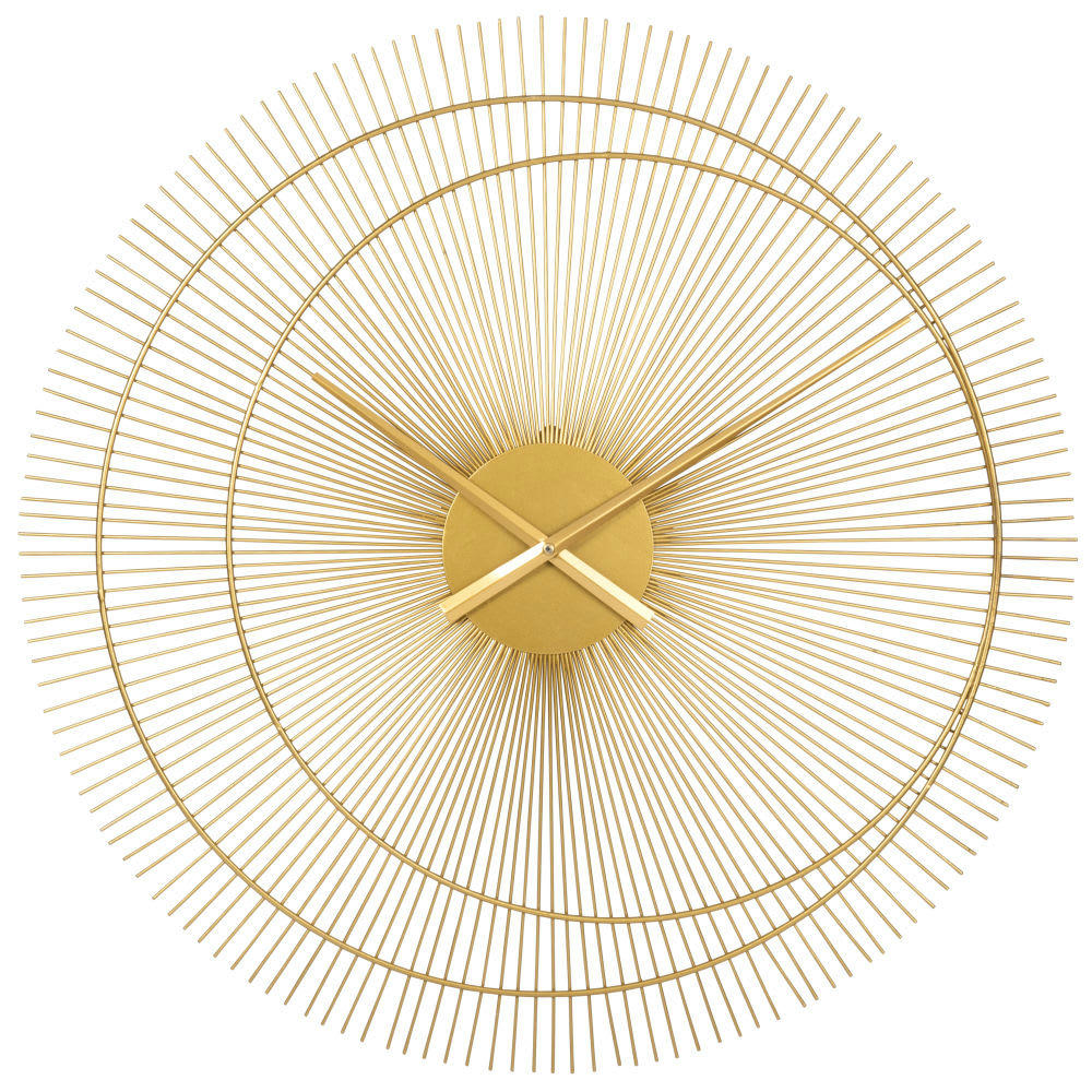 DUBAI - Horloge murale en métal doré D60