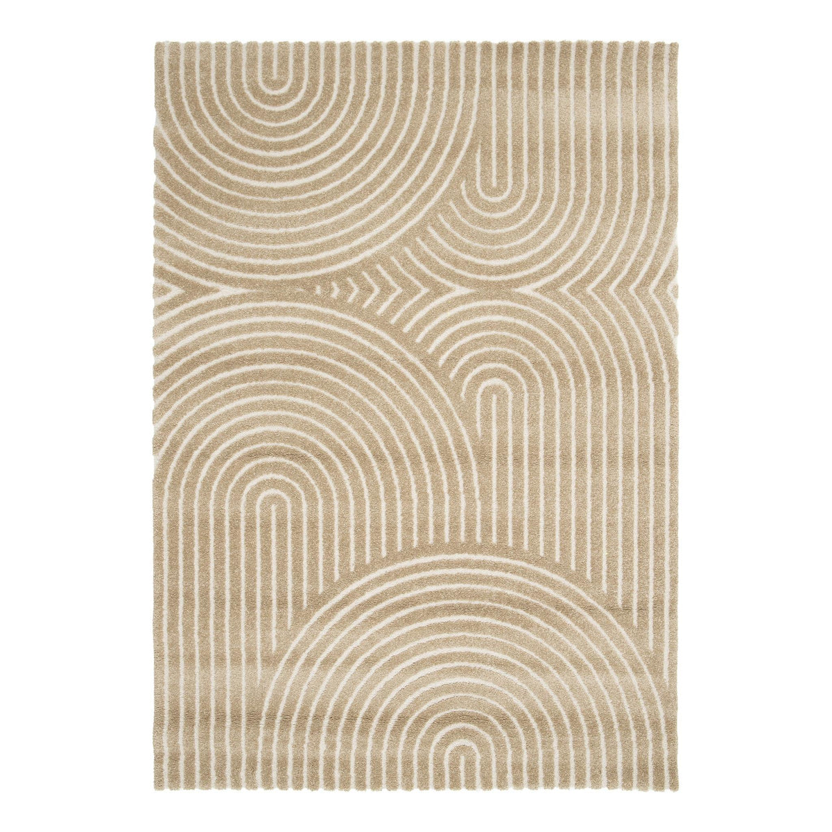 AFK Living vloerkleed Groove - reliëfeffect - kastanje - 200 x 290 cm