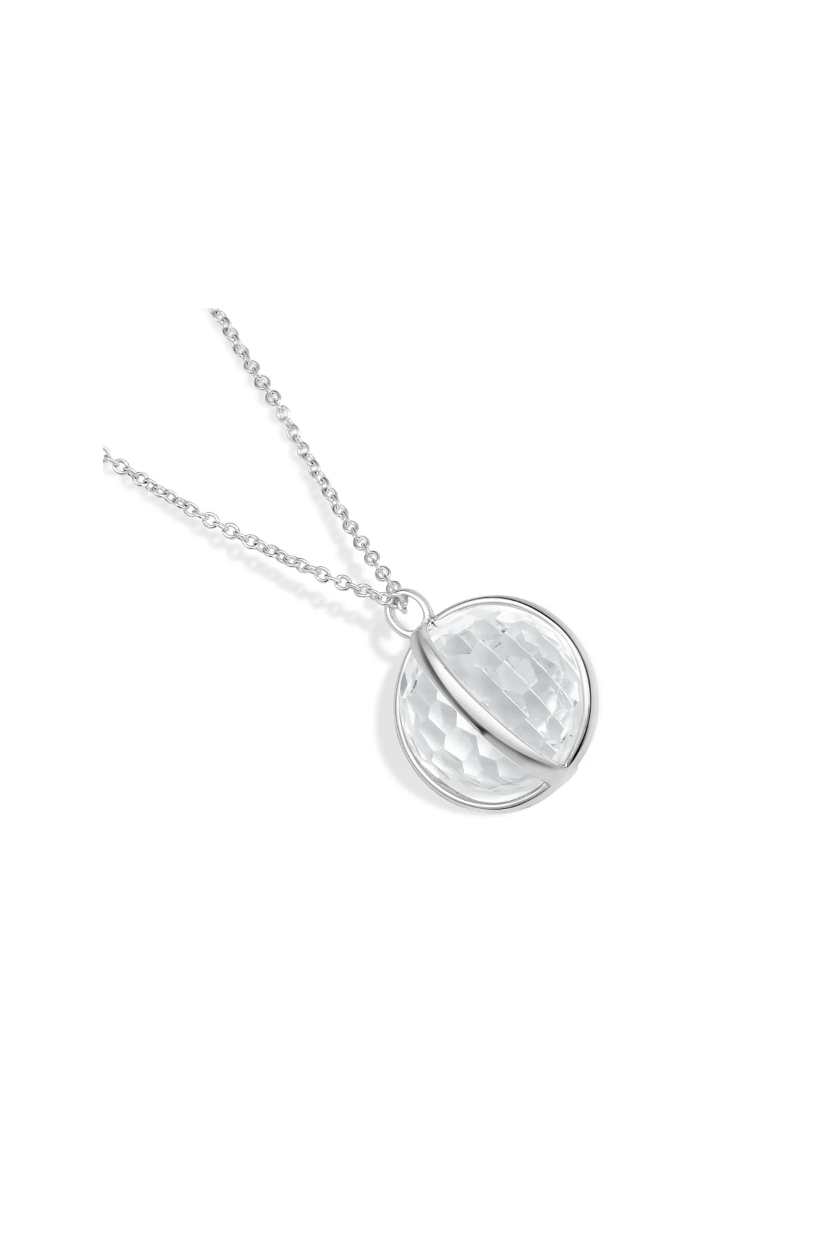 Silver Plated Sphere Pendent