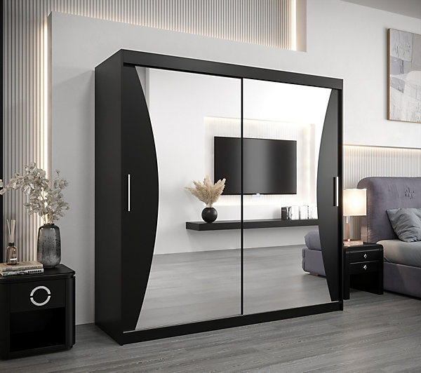 Armoire Monaco a portes coulissantes H. 200 x L. 200 x P. 62 2 portes