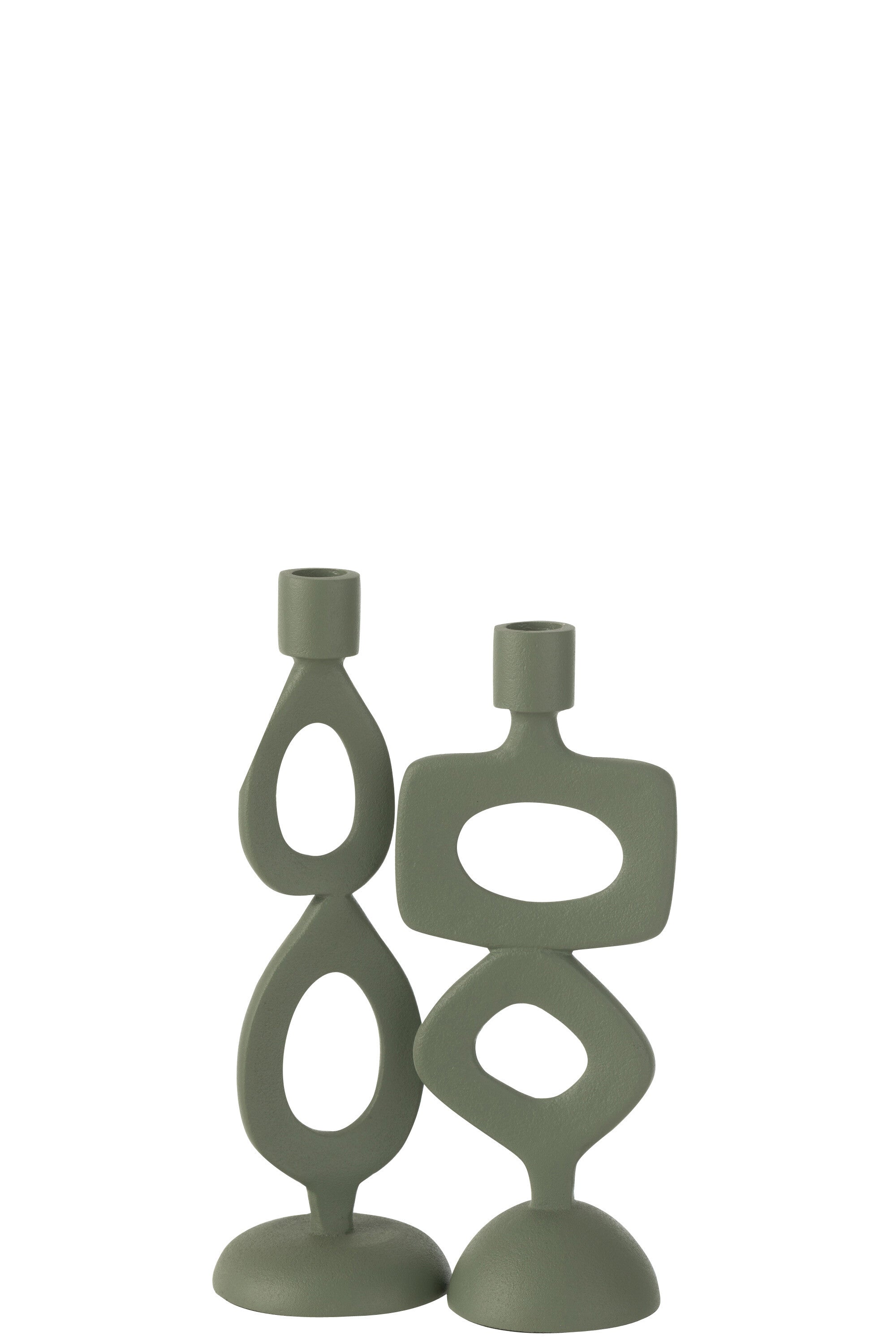 J-Line kaarshouder Ringen - aluminium - groen - 2 stuks