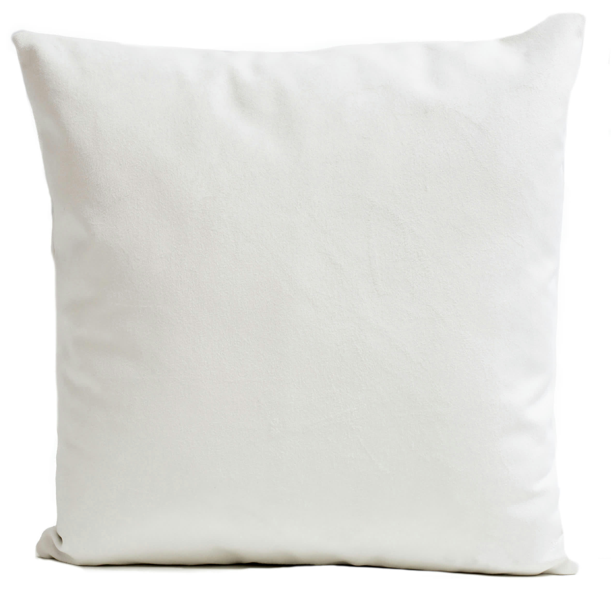 - Coussin uni suédine blanc 40x40cm