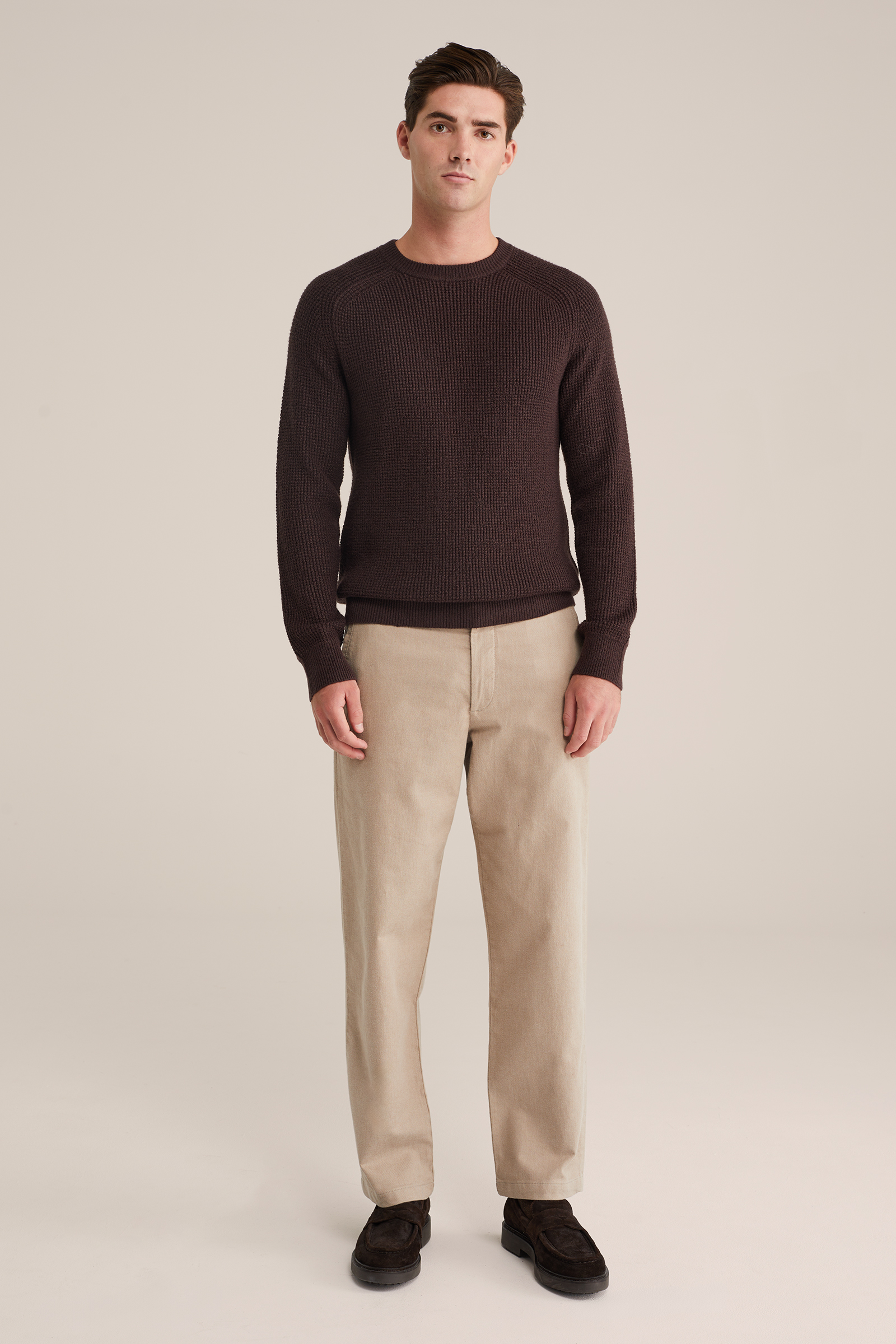 Heren regular fit trui met structuur