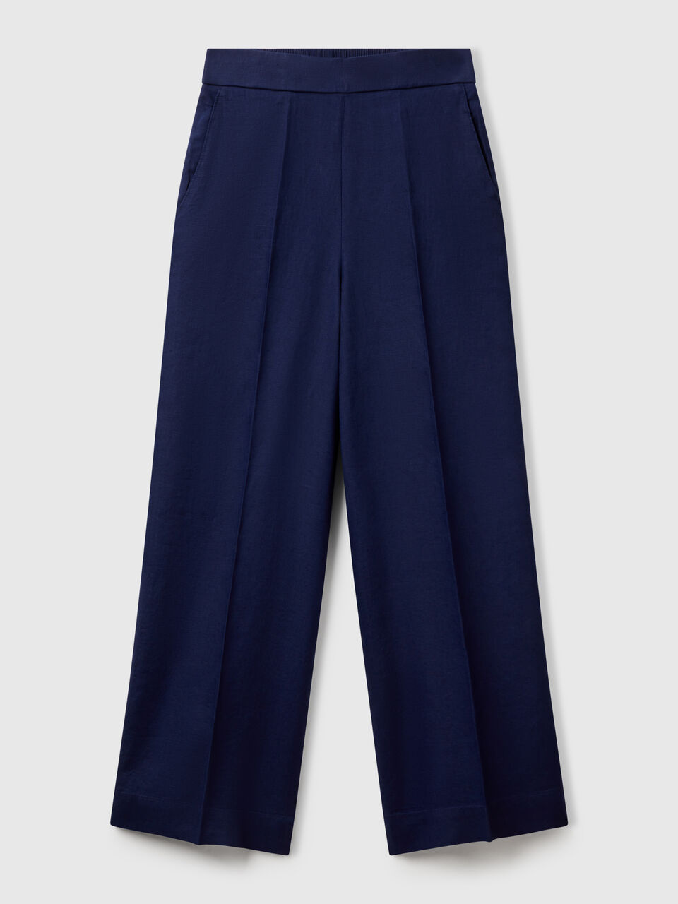 Palazzo trousers in 100% linen